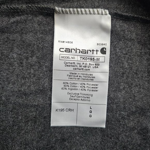 Carhartt Men's Loose Fit Short Sleeve Logo T-Shirt Carbon Heather Size Large - Picture 5 of 11